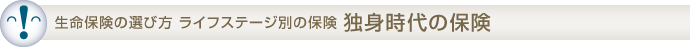 独身時代の保険